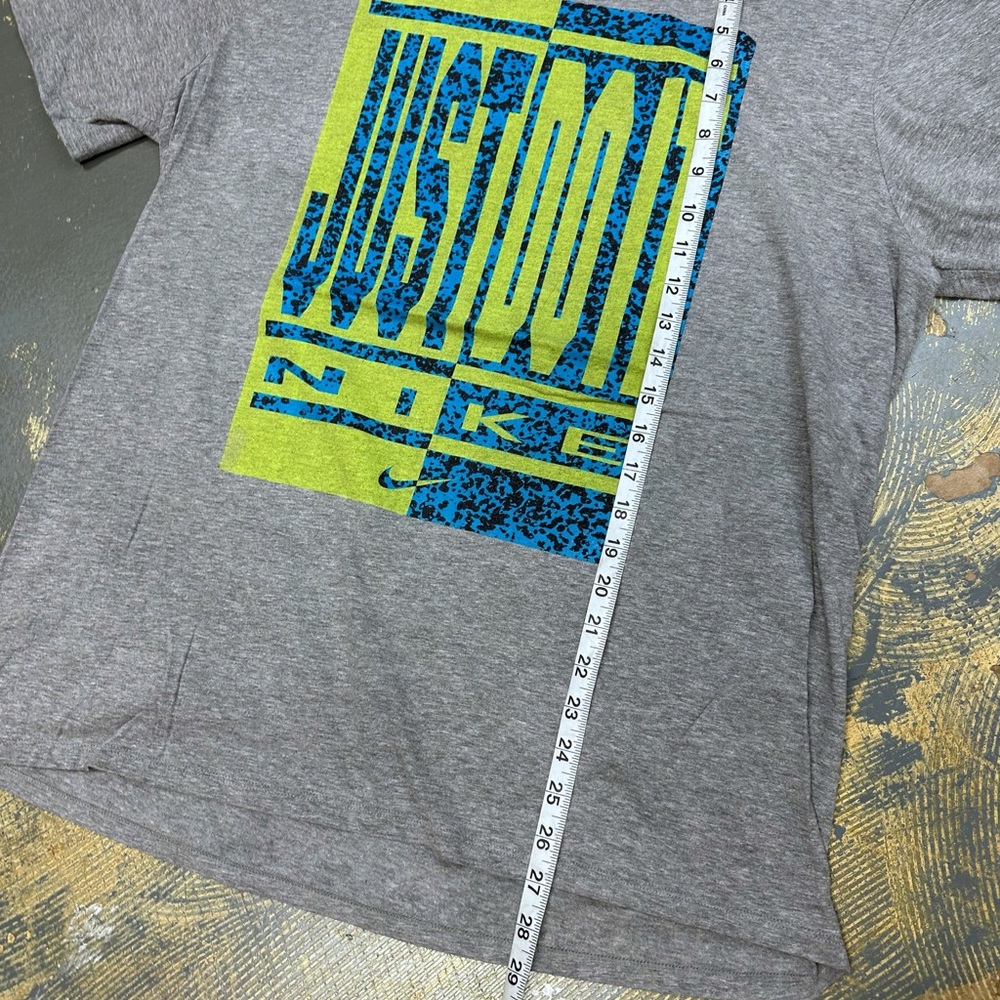 Nike Just Do It Tee Shirt 561416-064 XL JDI Grey Blue Green - Picture 6 of 8
